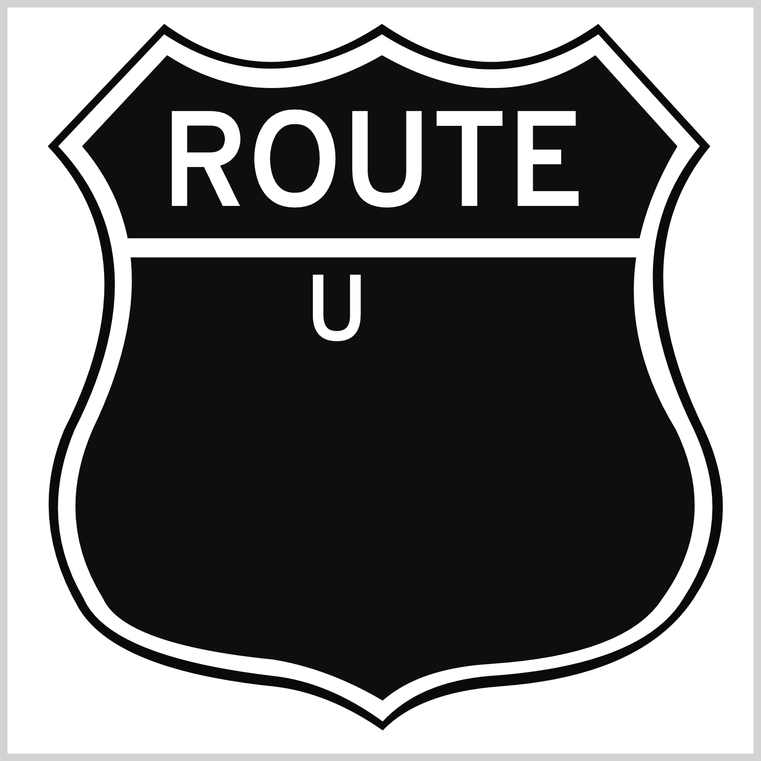 U.S. Route 66 – U Lettering