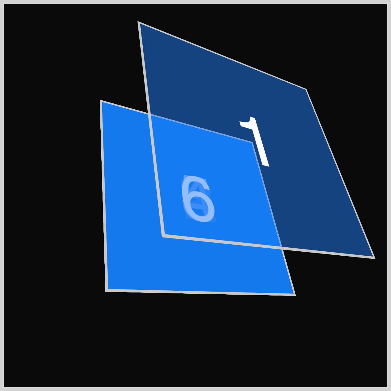 CSS 3D Cube - Front 1 Face