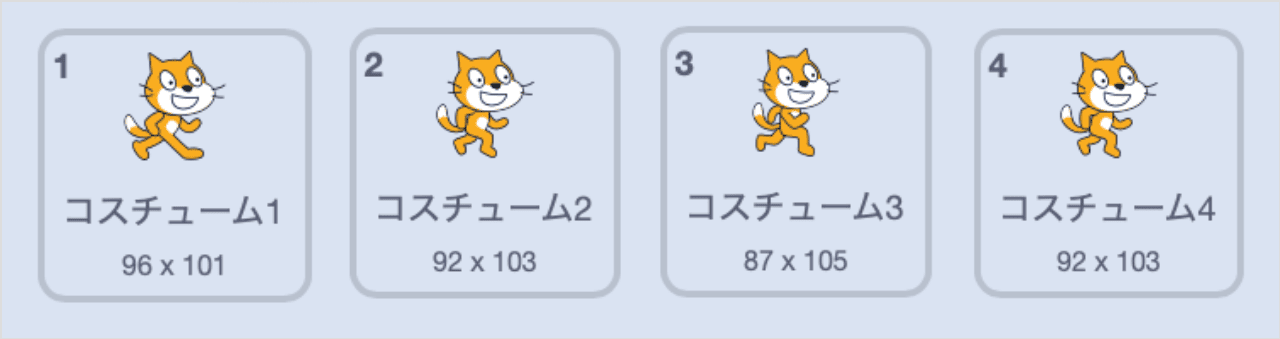 1-20ネコのコスチューム４つ